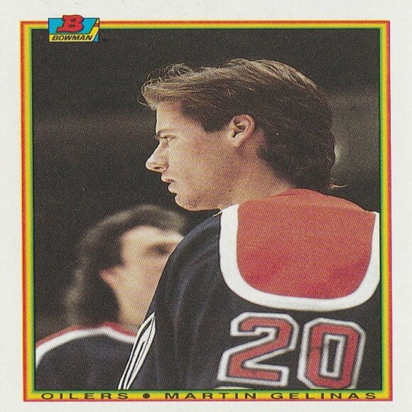 Martin Gelinas Edmonton Oilers NHL Hockey Card Collection - 2 Card Set - Picture 3 of 3